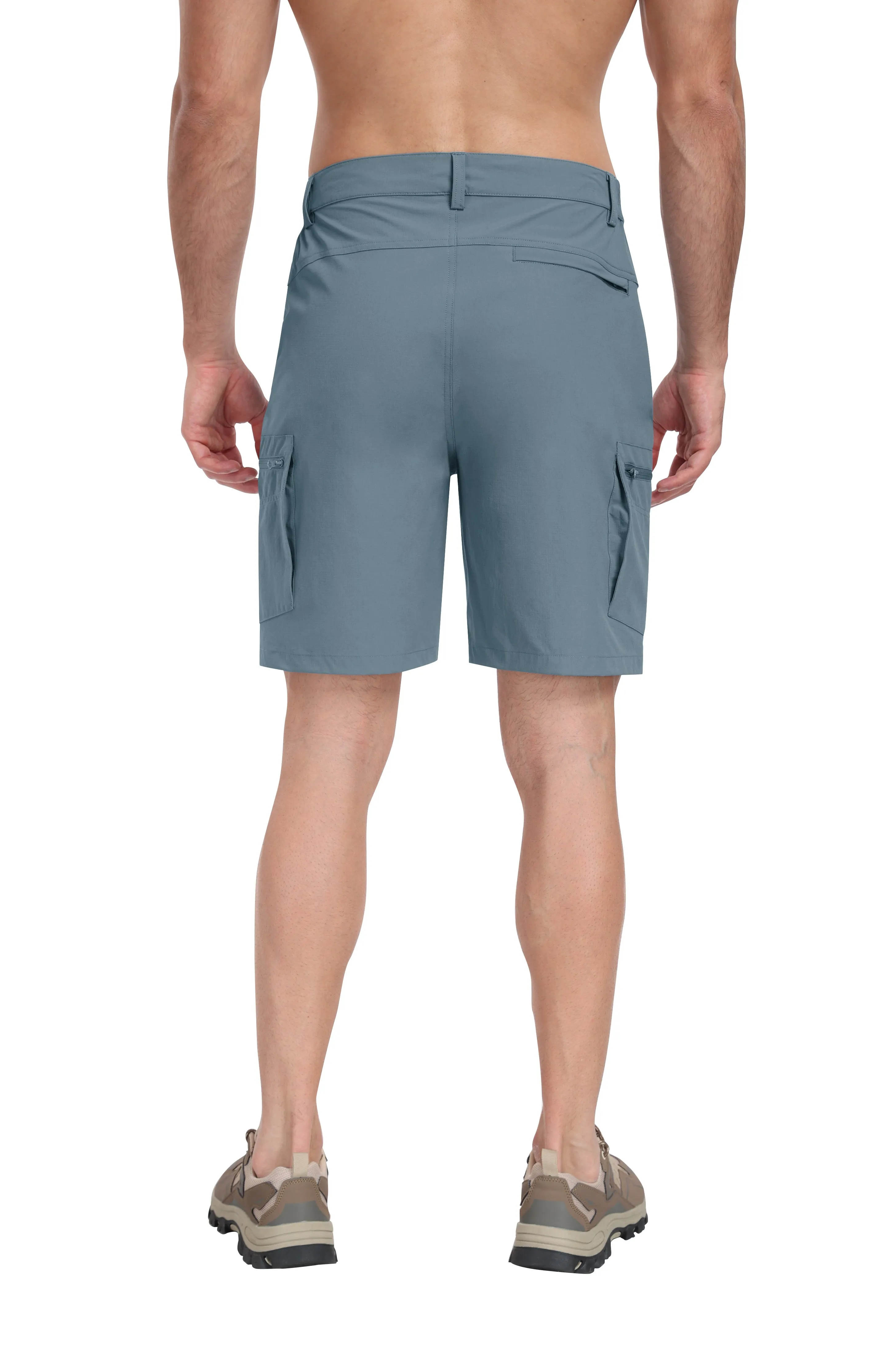 Men's summer outdoor casual solid color hiking shorts