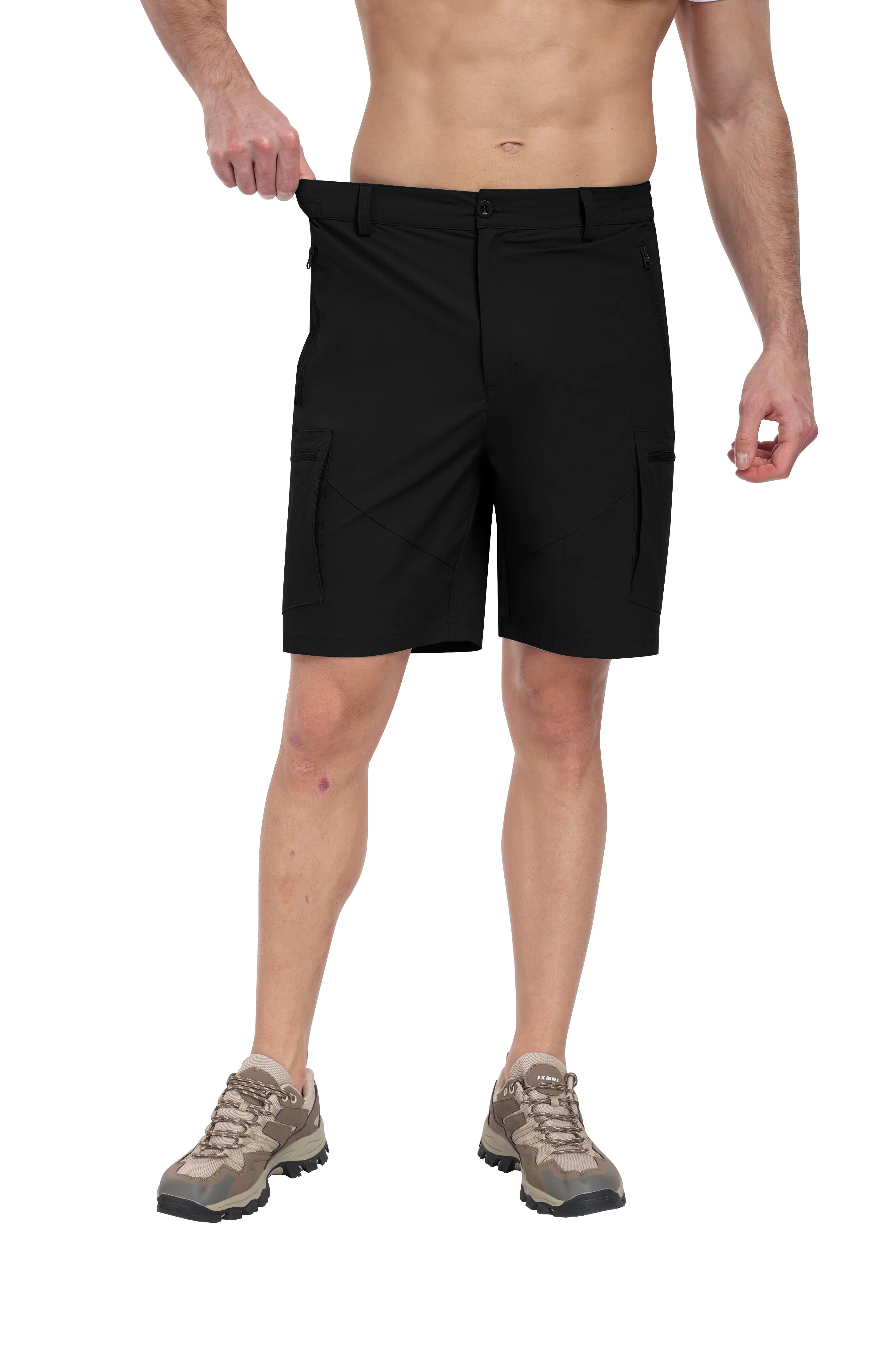 Men's summer outdoor casual solid color hiking shorts