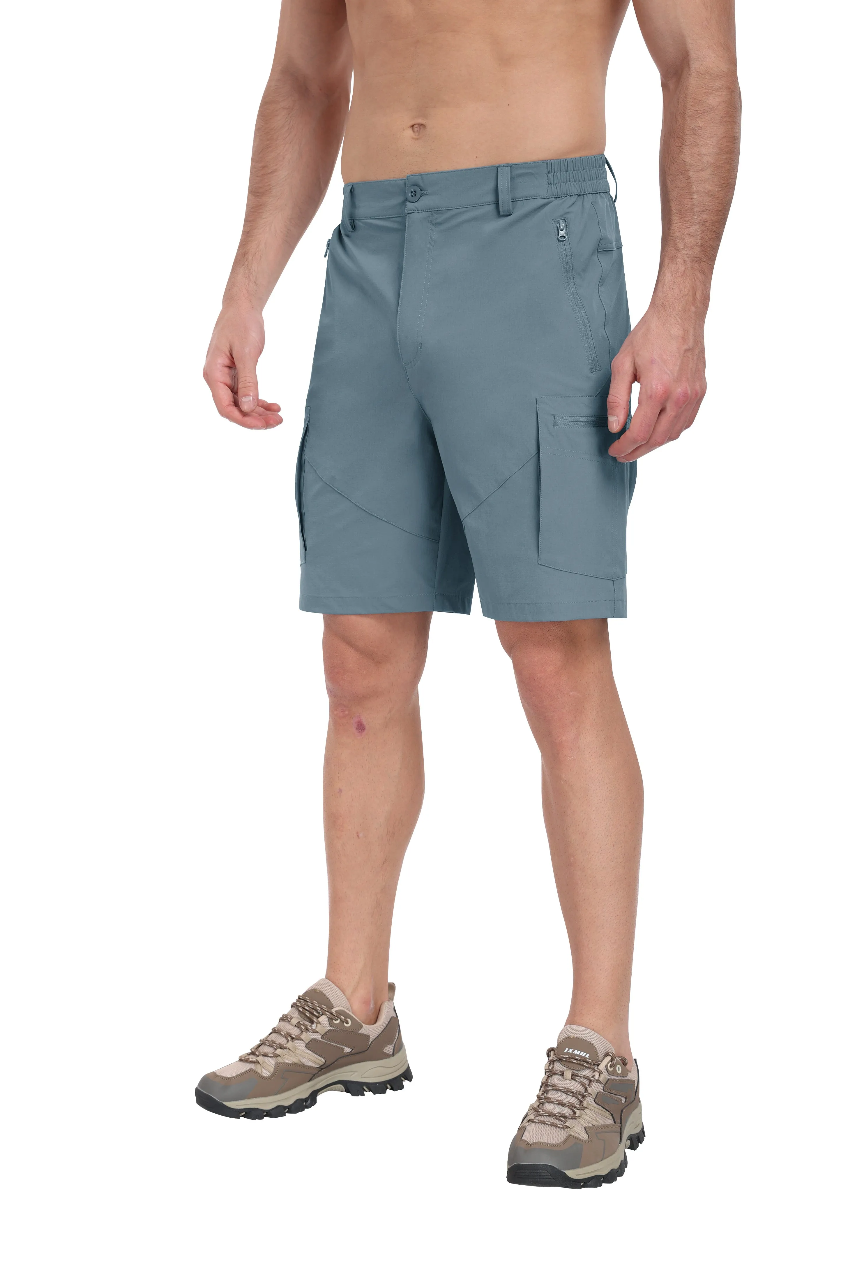 Men's summer outdoor casual solid color hiking shorts