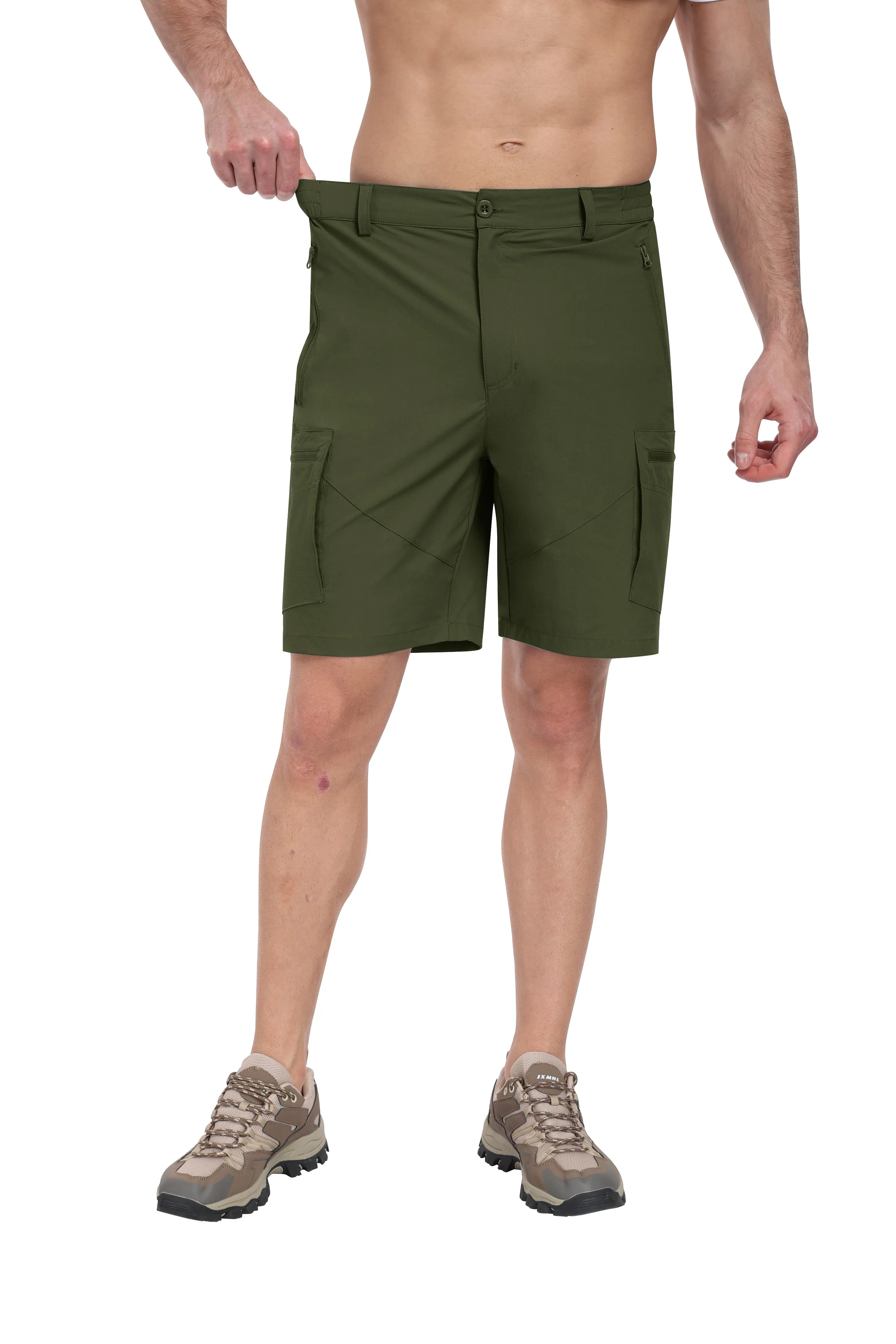 Men's summer outdoor casual solid color hiking shorts