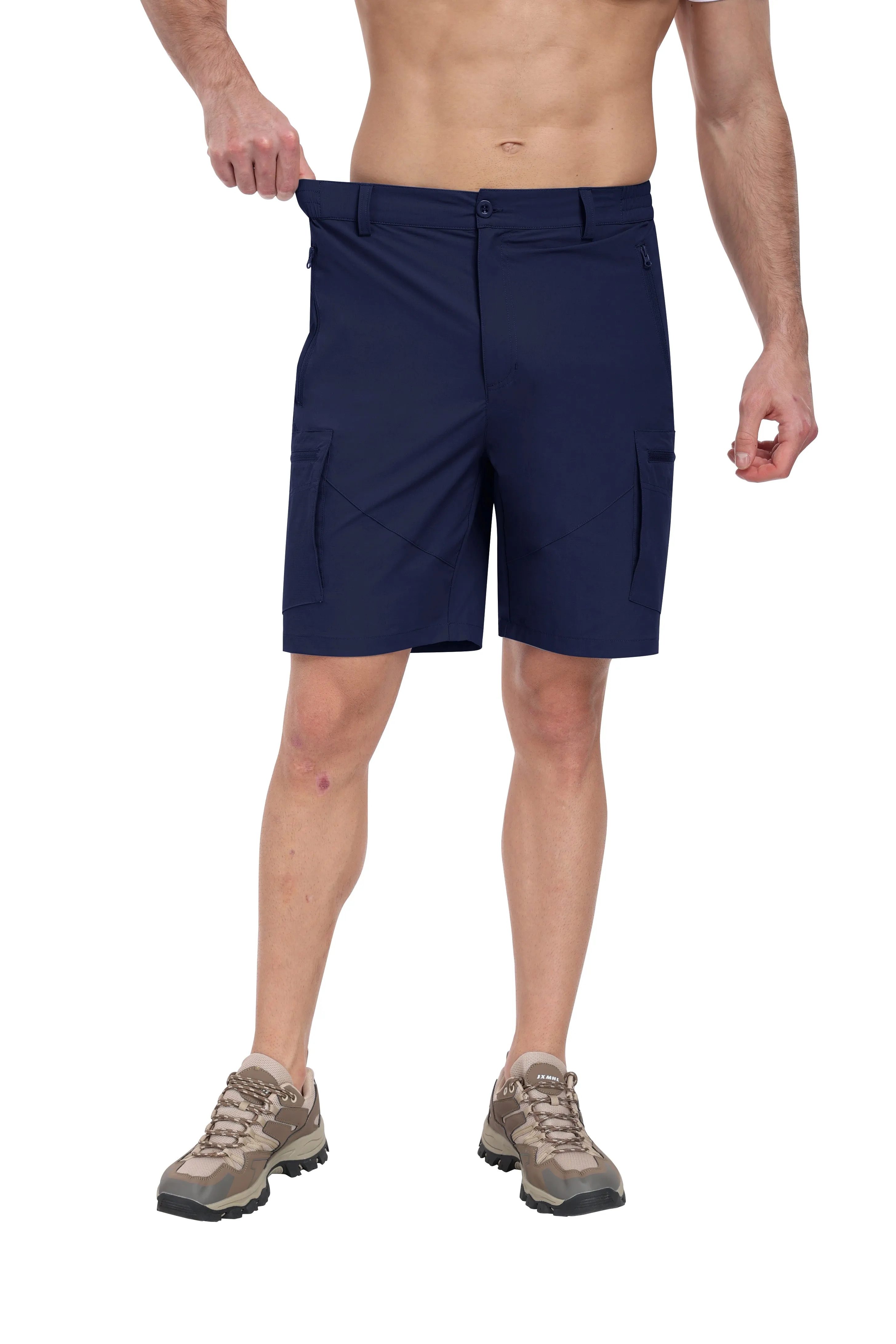 Men's summer outdoor casual solid color hiking shorts