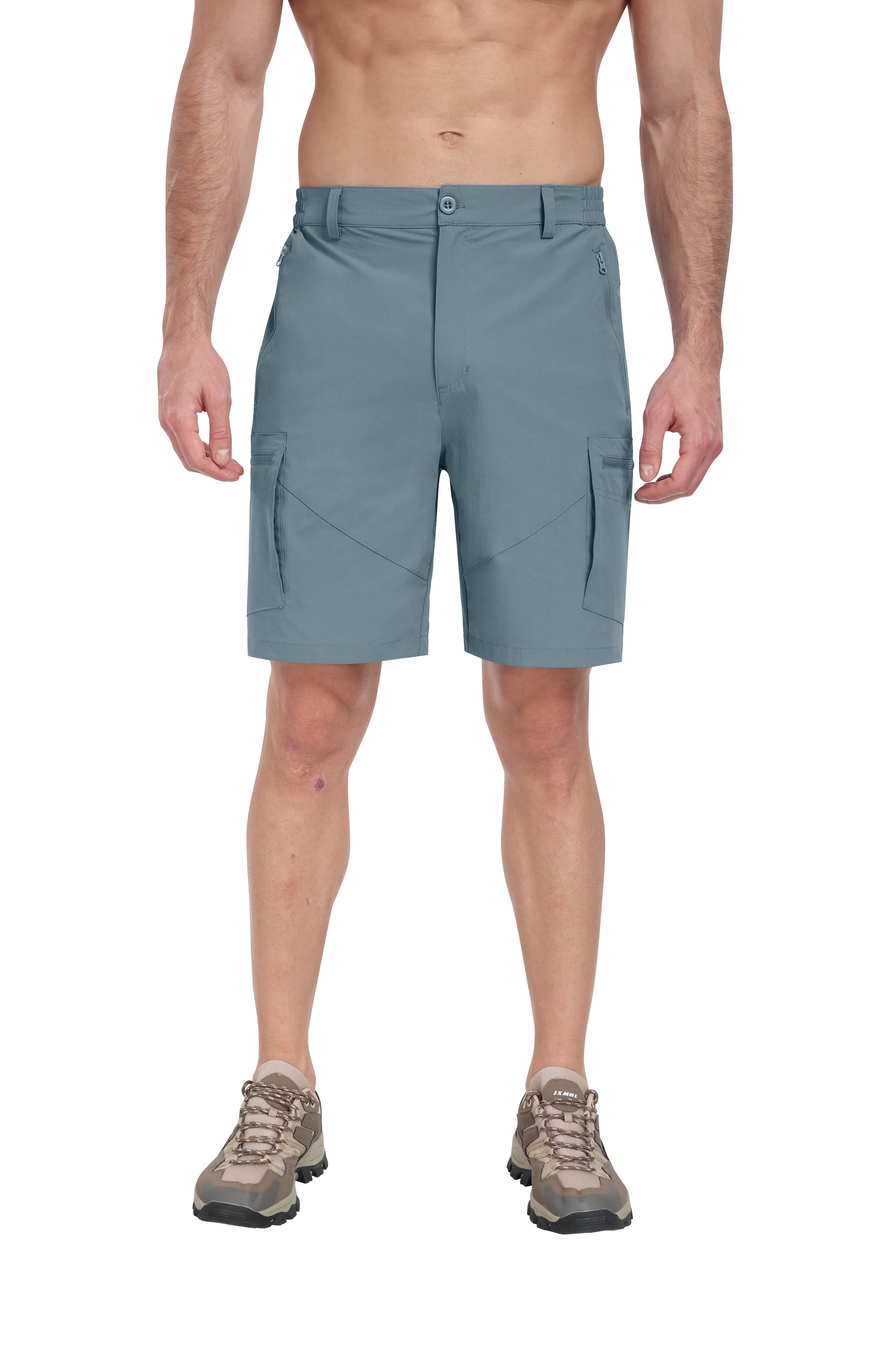 Men's summer outdoor casual solid color hiking shorts