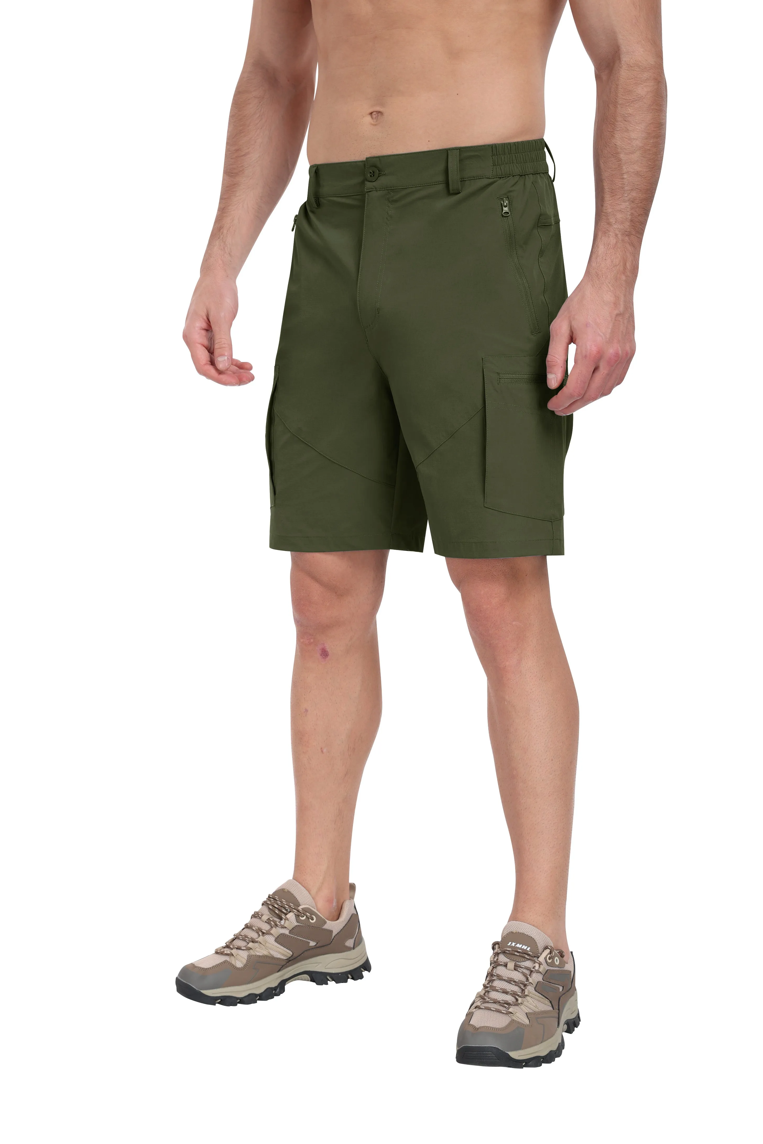 Men's summer outdoor casual solid color hiking shorts