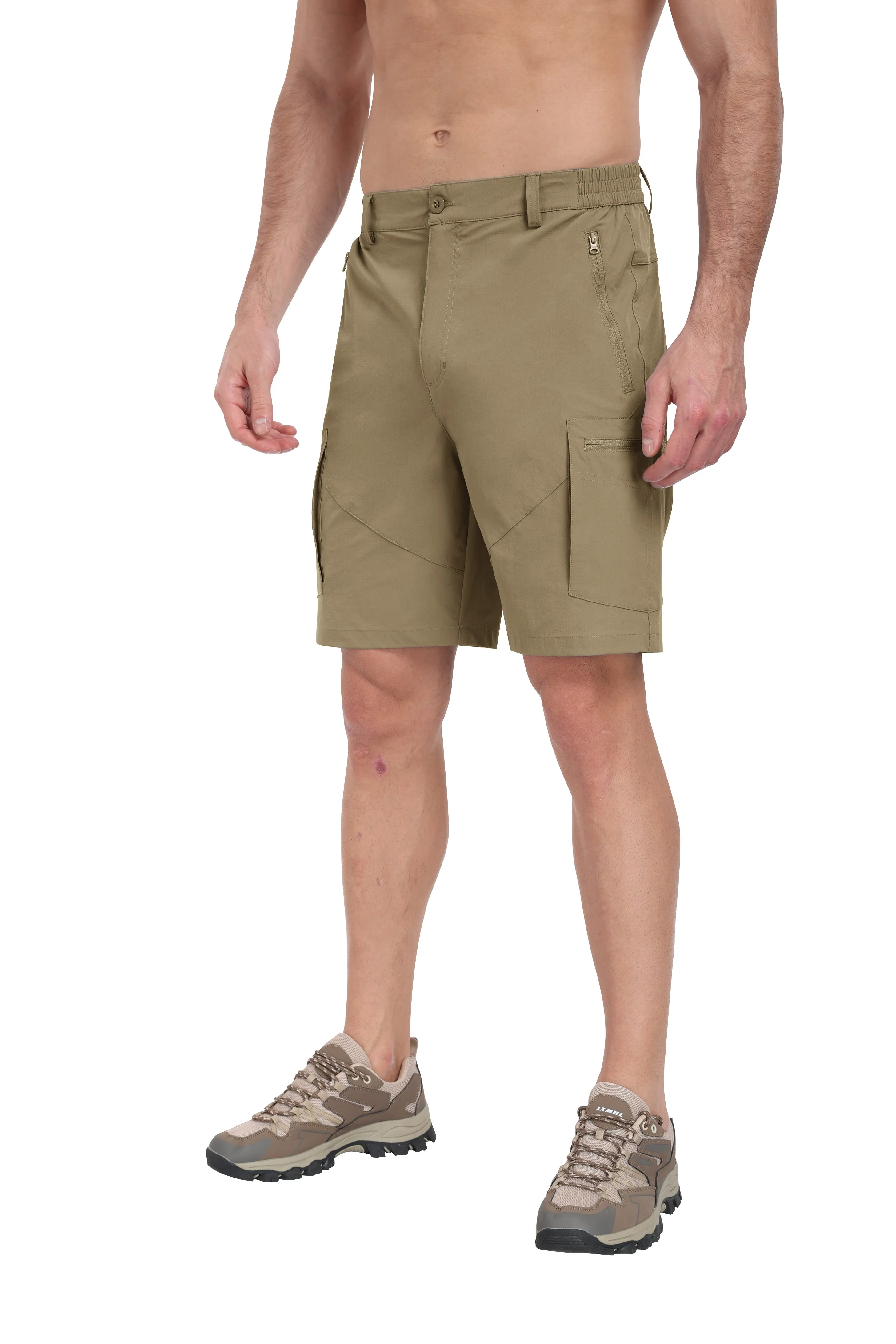 Men's summer outdoor casual solid color hiking shorts