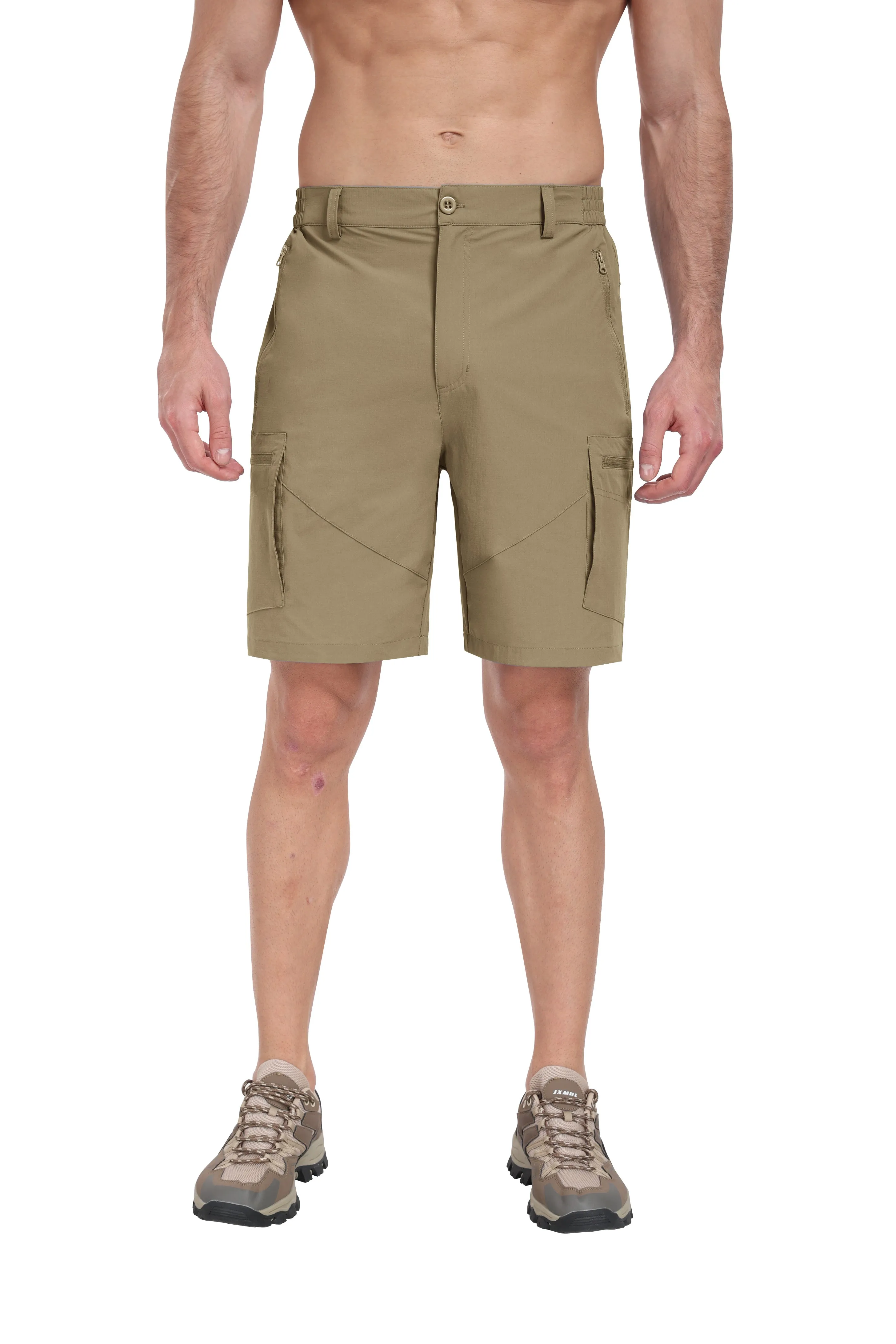 Men's summer outdoor casual solid color hiking shorts