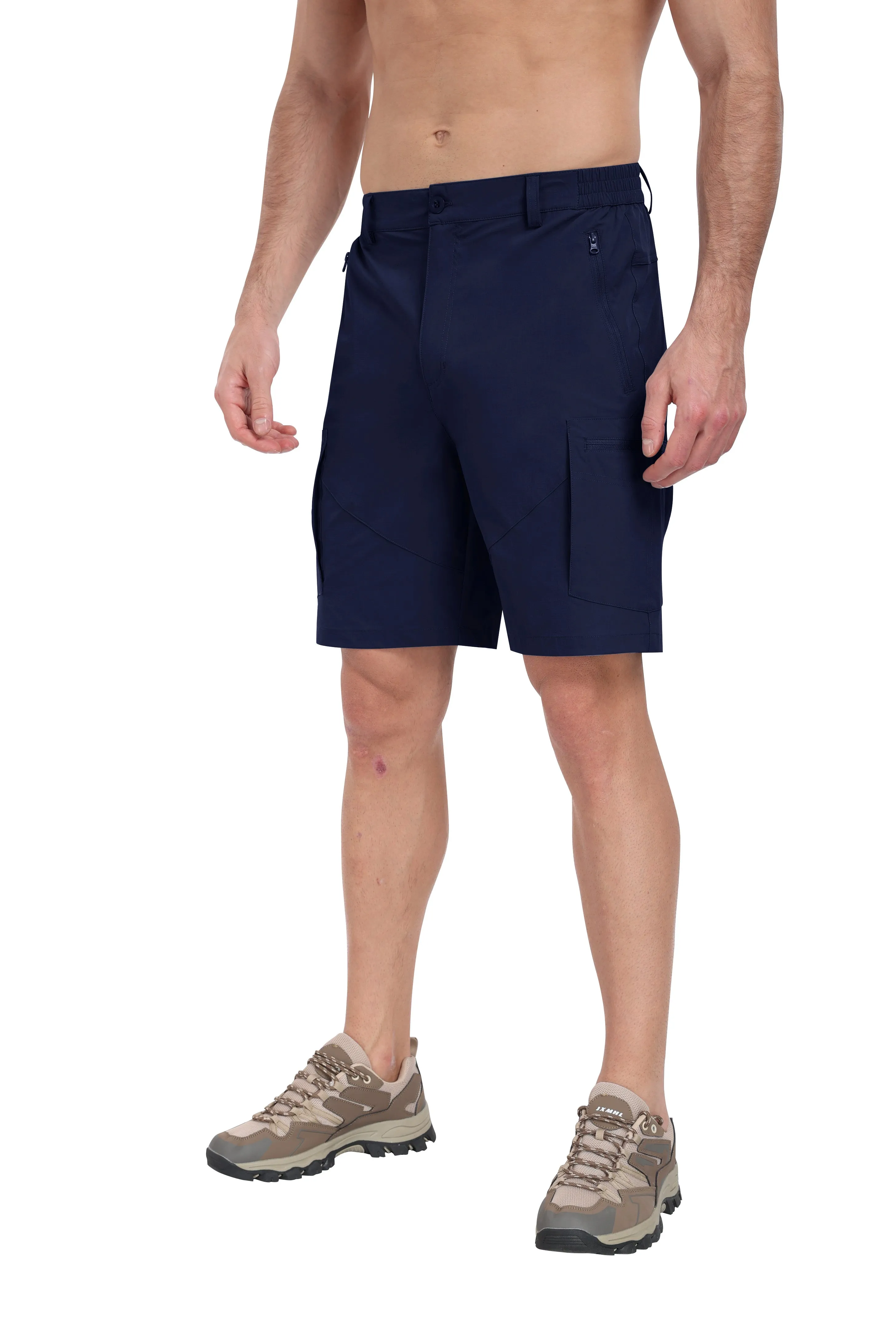 Men's summer outdoor casual solid color hiking shorts