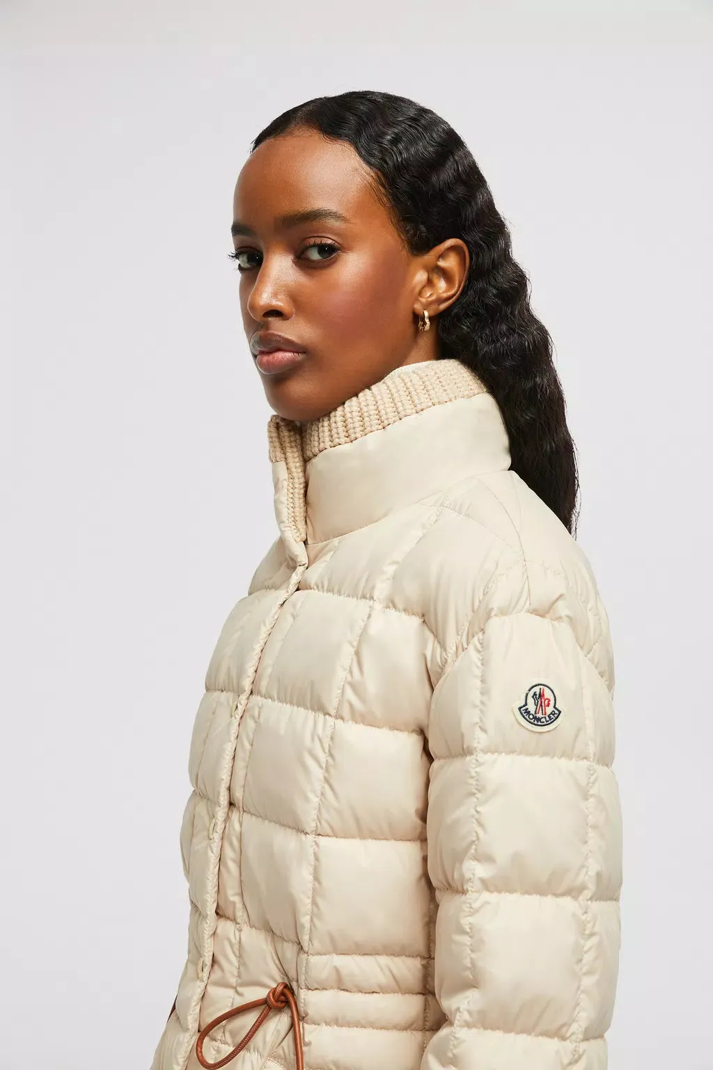 MONCLER ANTIGONE SHORT DOWN JACKET LIGHT BEIGE