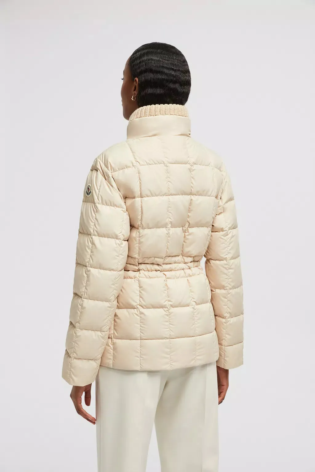 MONCLER ANTIGONE SHORT DOWN JACKET LIGHT BEIGE