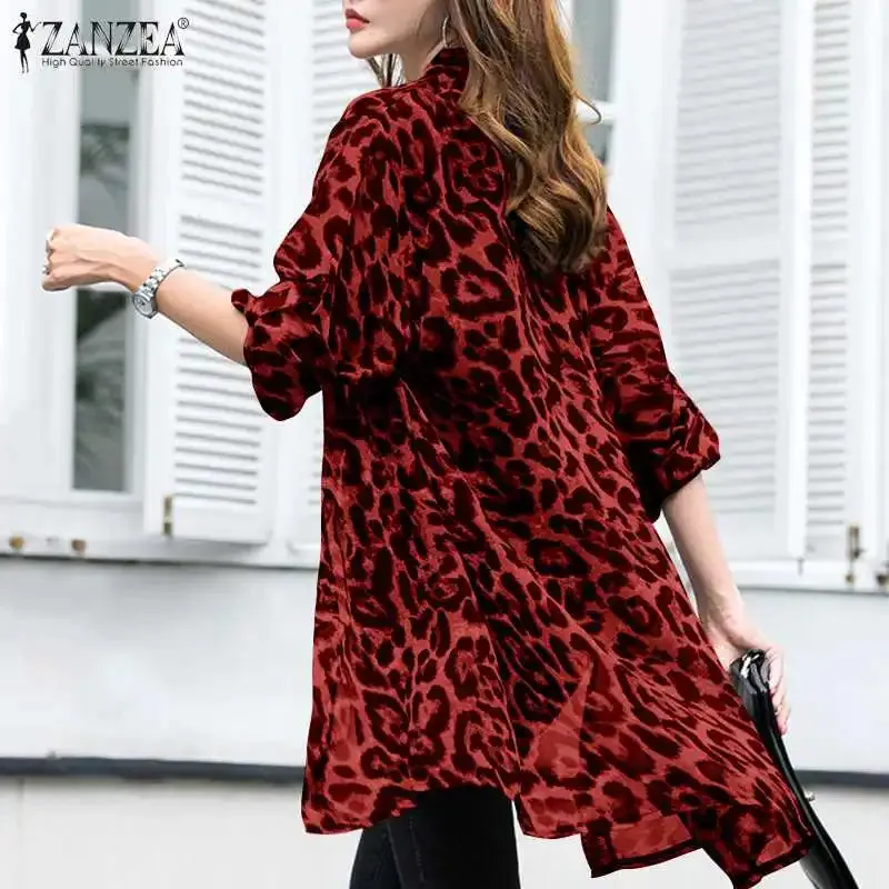 Plus Size Women’s Sheer Georgette Kimono Style Shirt