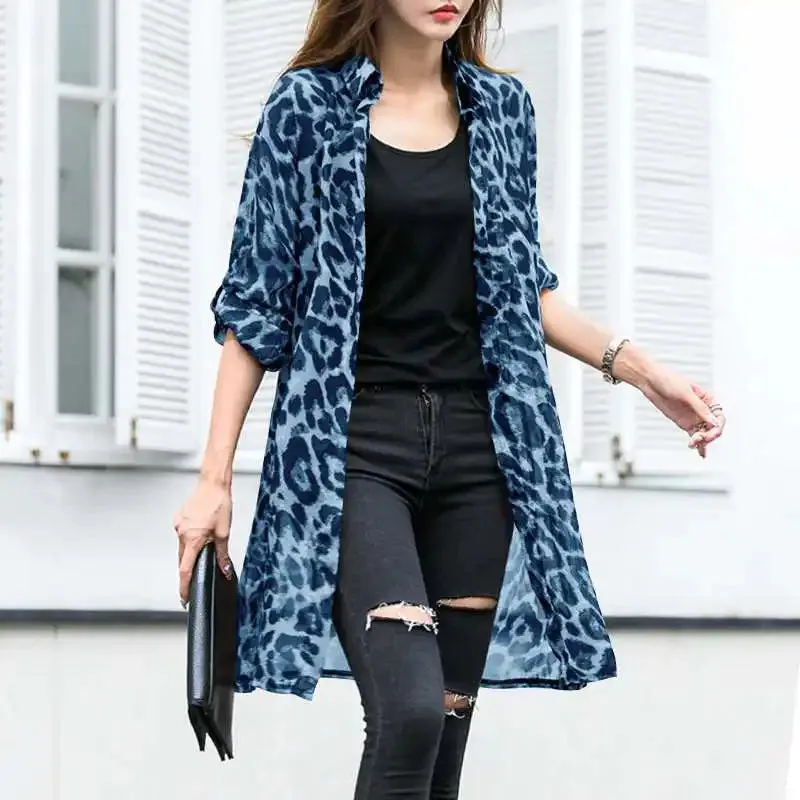 Plus Size Women’s Sheer Georgette Kimono Style Shirt
