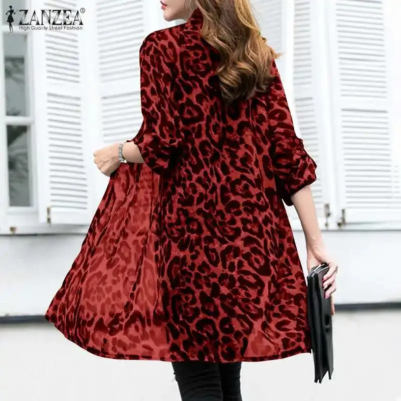 Plus Size Women’s Sheer Georgette Kimono Style Shirt