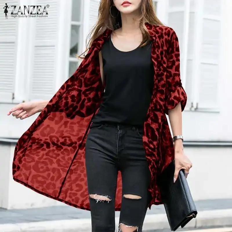 Plus Size Women’s Sheer Georgette Kimono Style Shirt