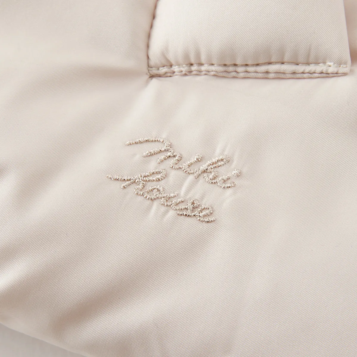 Puffer Vest with Frills and Ribbon-Shaped Pockets