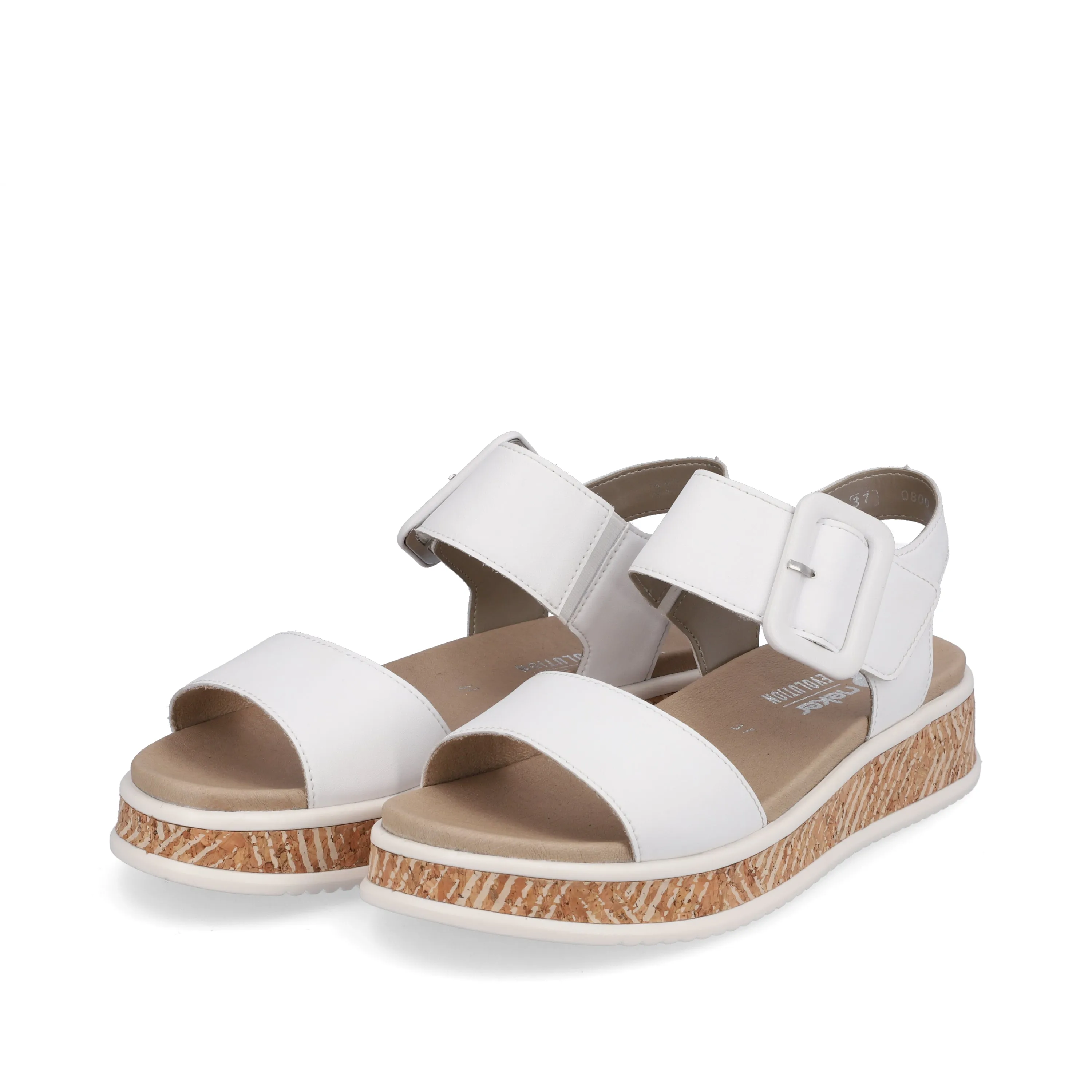 Rieker R-Evolution W0800-80 White Womens Casual Comfort Slingback Sandal