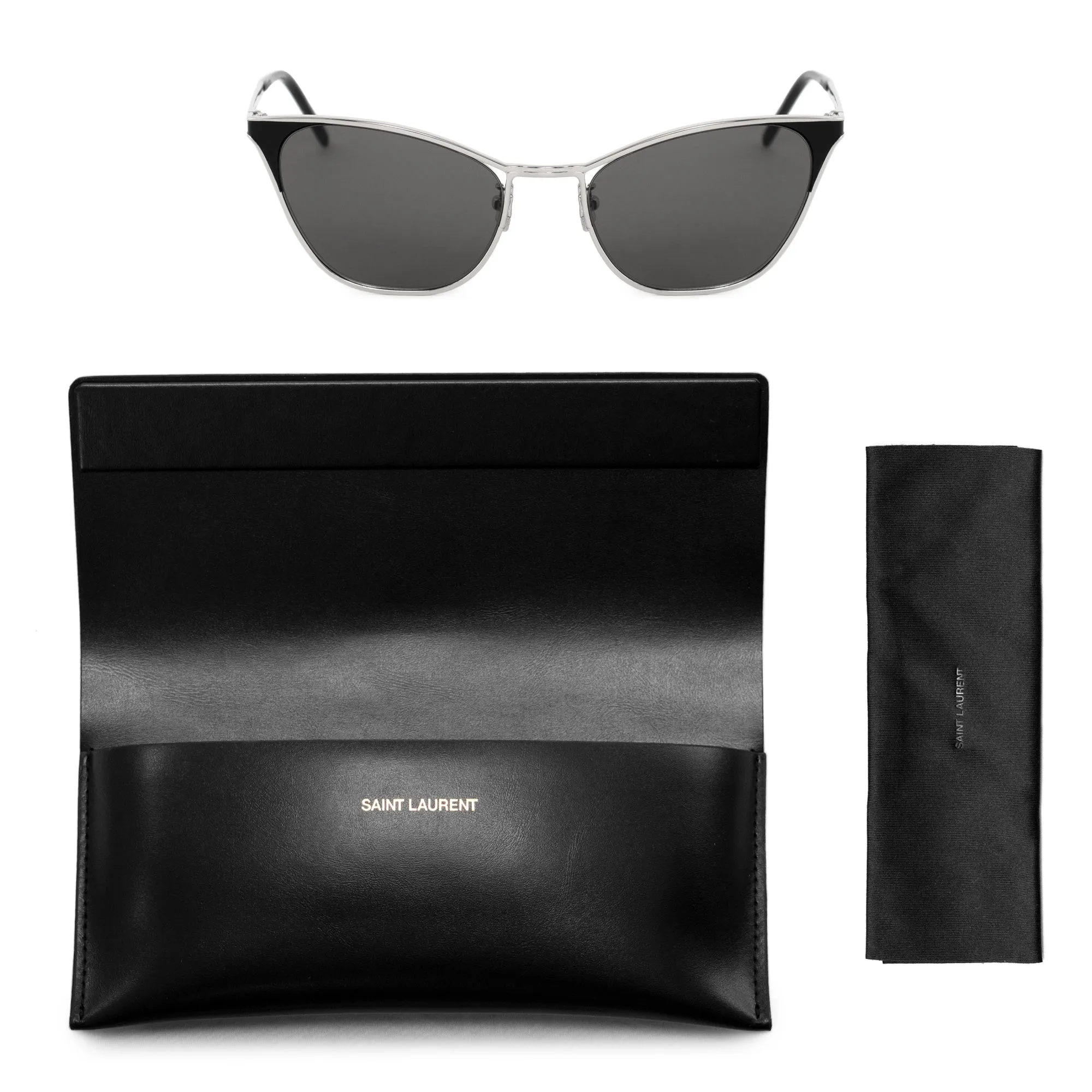 Saint Laurent Cat Eye Sunglasses SL409 001 55