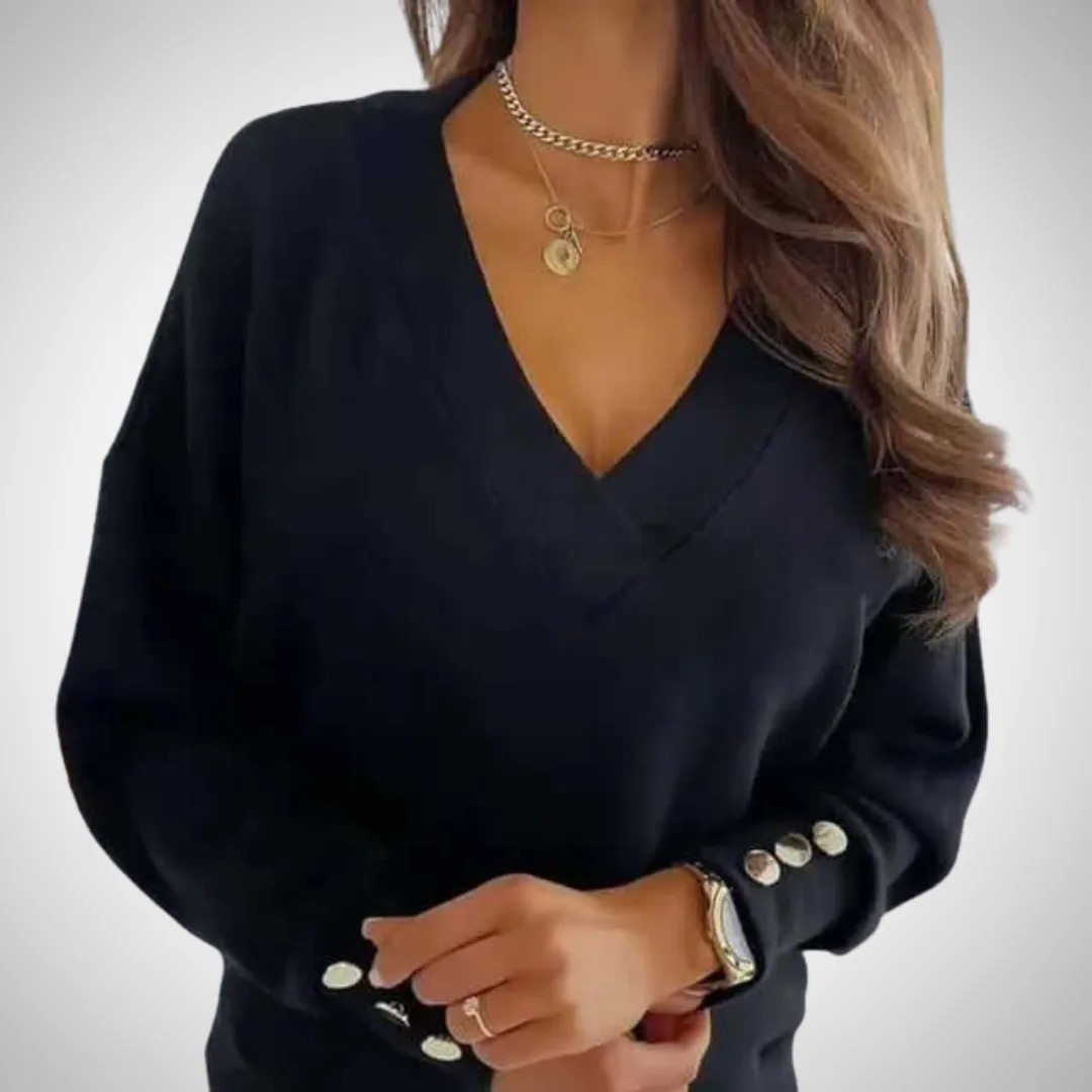 Sheena V-Neck Knitted Sweater
