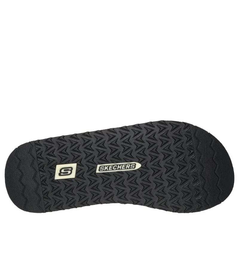 Skechers Mens Brown Canvas Flip Flop Sandal Tantric - Fritz 205098