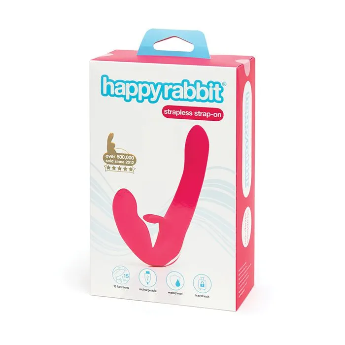 Strapless Strap-On Rabbit Vibe - Pink