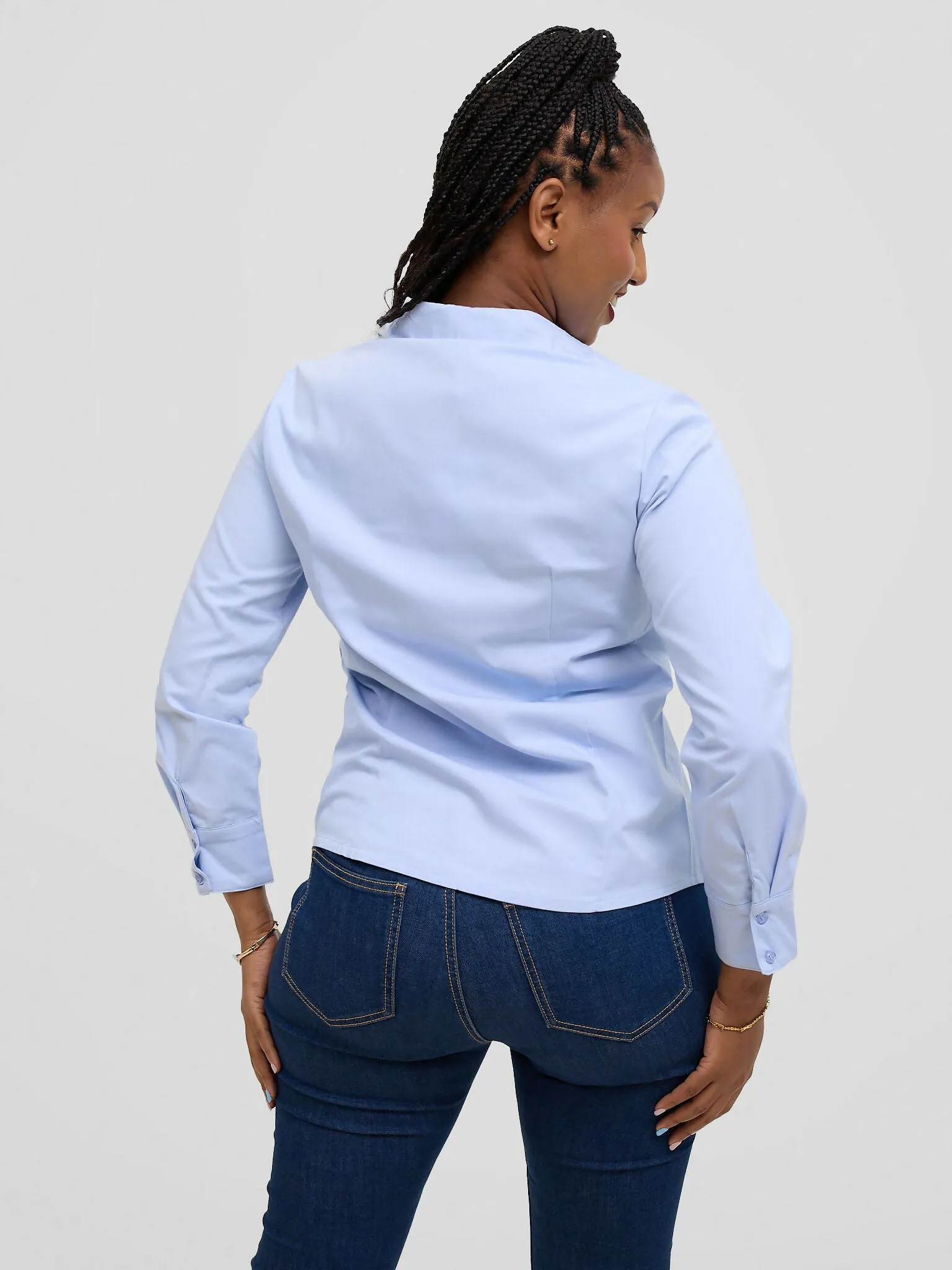 The Fashion Frenzy Blouse Top - Blue