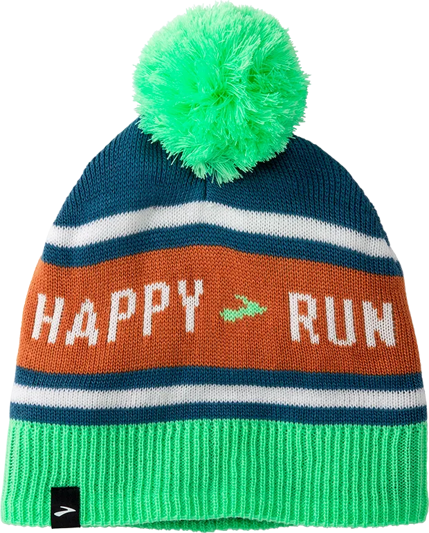 Unisex Heritage Pom Beanie (499 - Run Happy Dark Ocean)