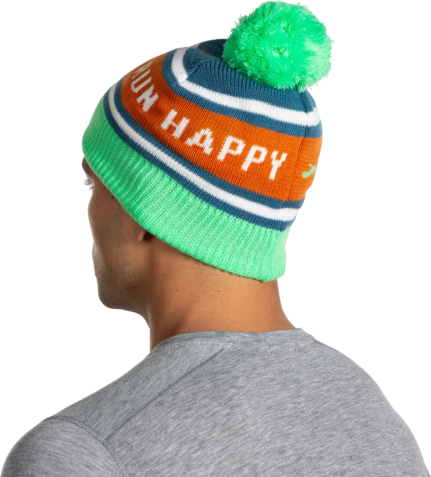 Unisex Heritage Pom Beanie (499 - Run Happy Dark Ocean)
