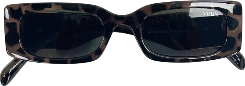 Veux Tortoise Shell Milan Sunglasses in Case
