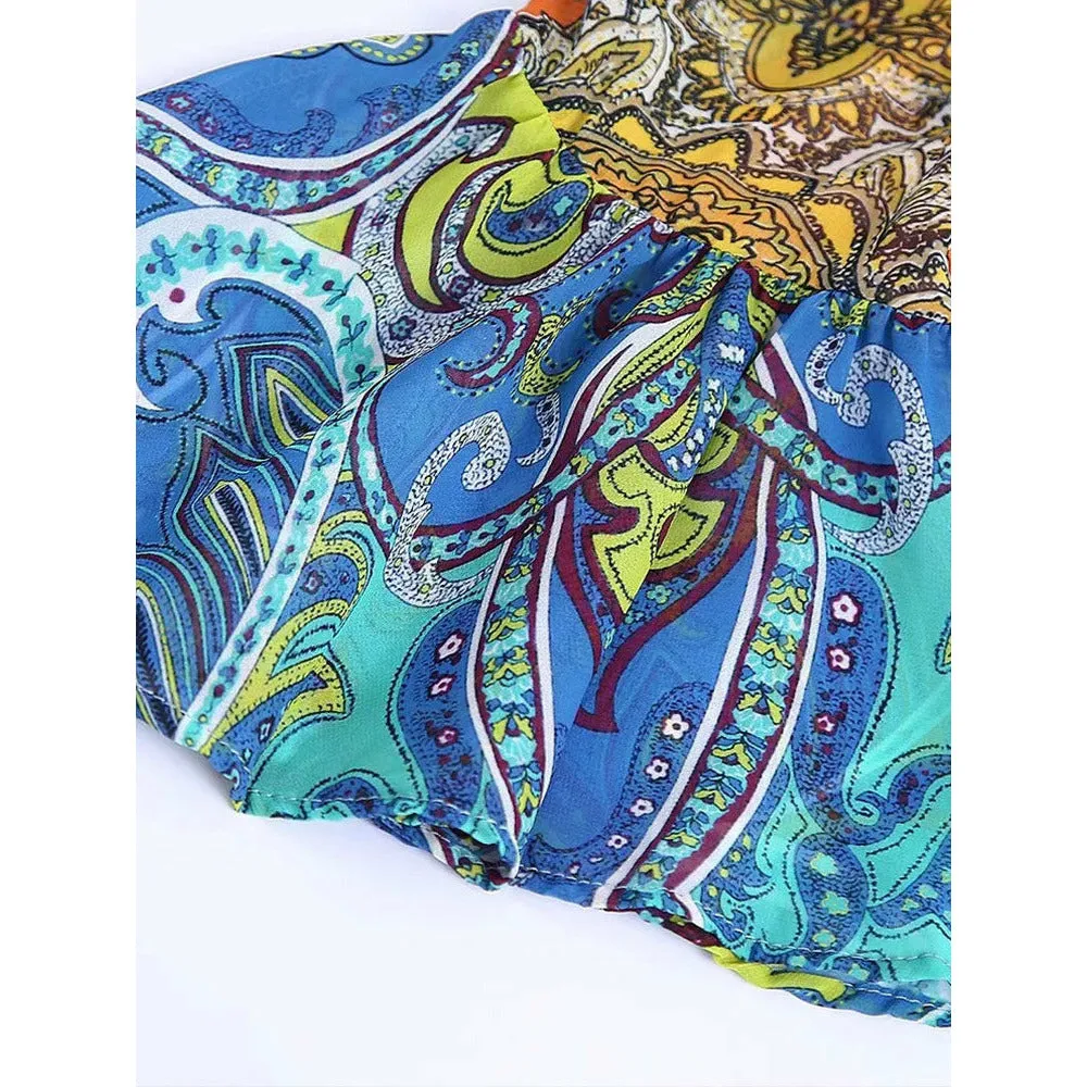 Vintage Floral Print Blouses