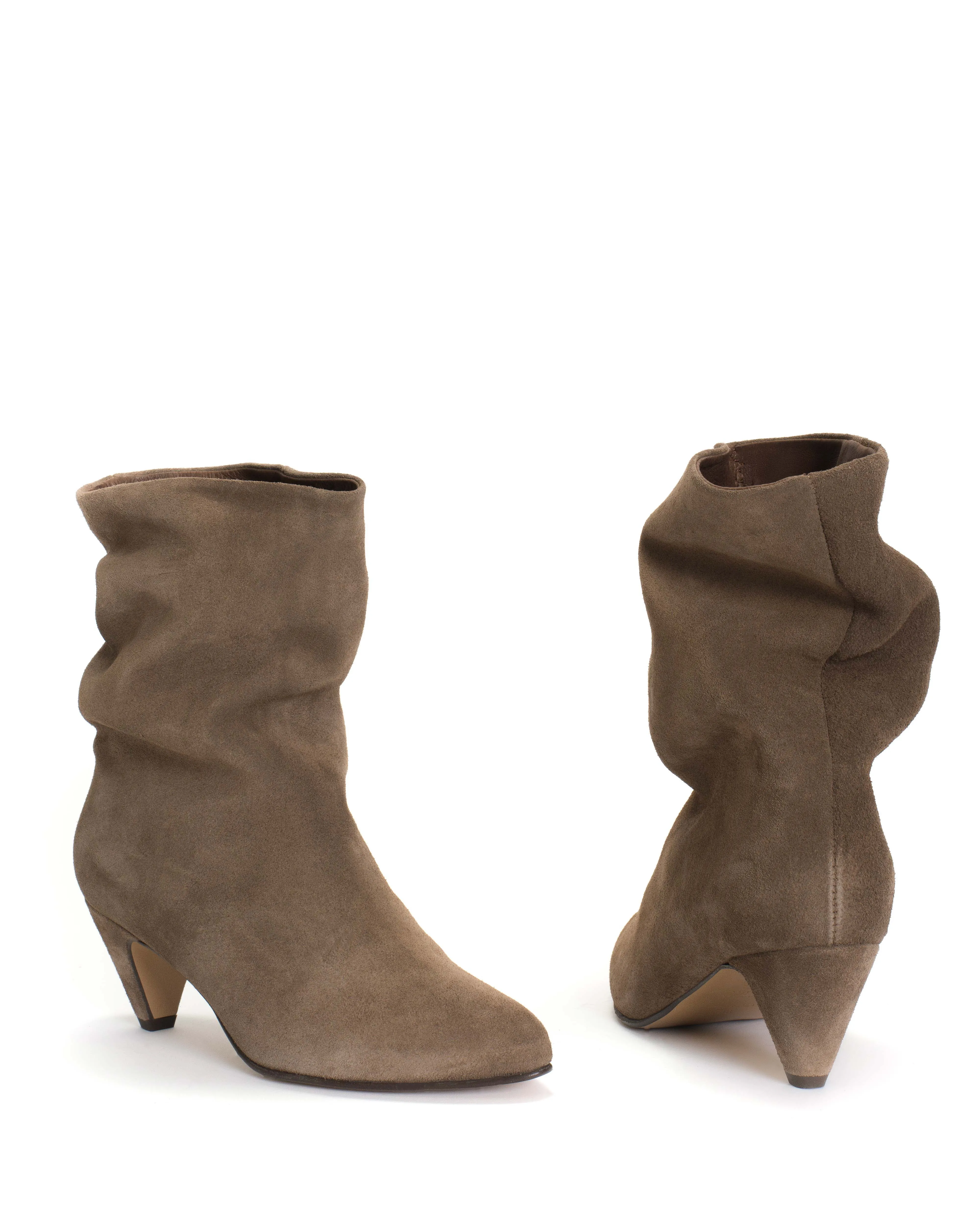 Vully 50 Stiletto Calf Suede Dark taupe