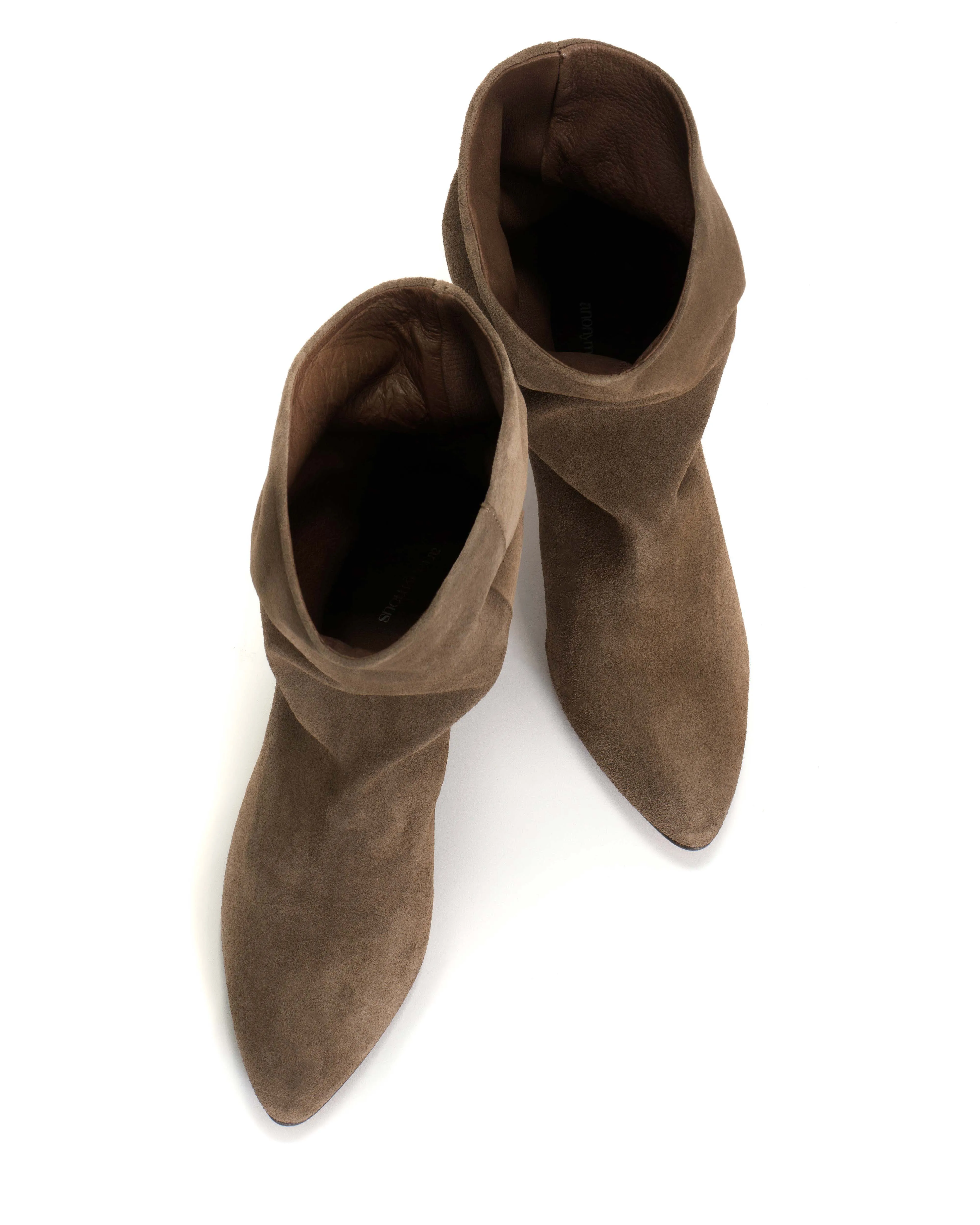 Vully 50 Stiletto Calf Suede Dark taupe