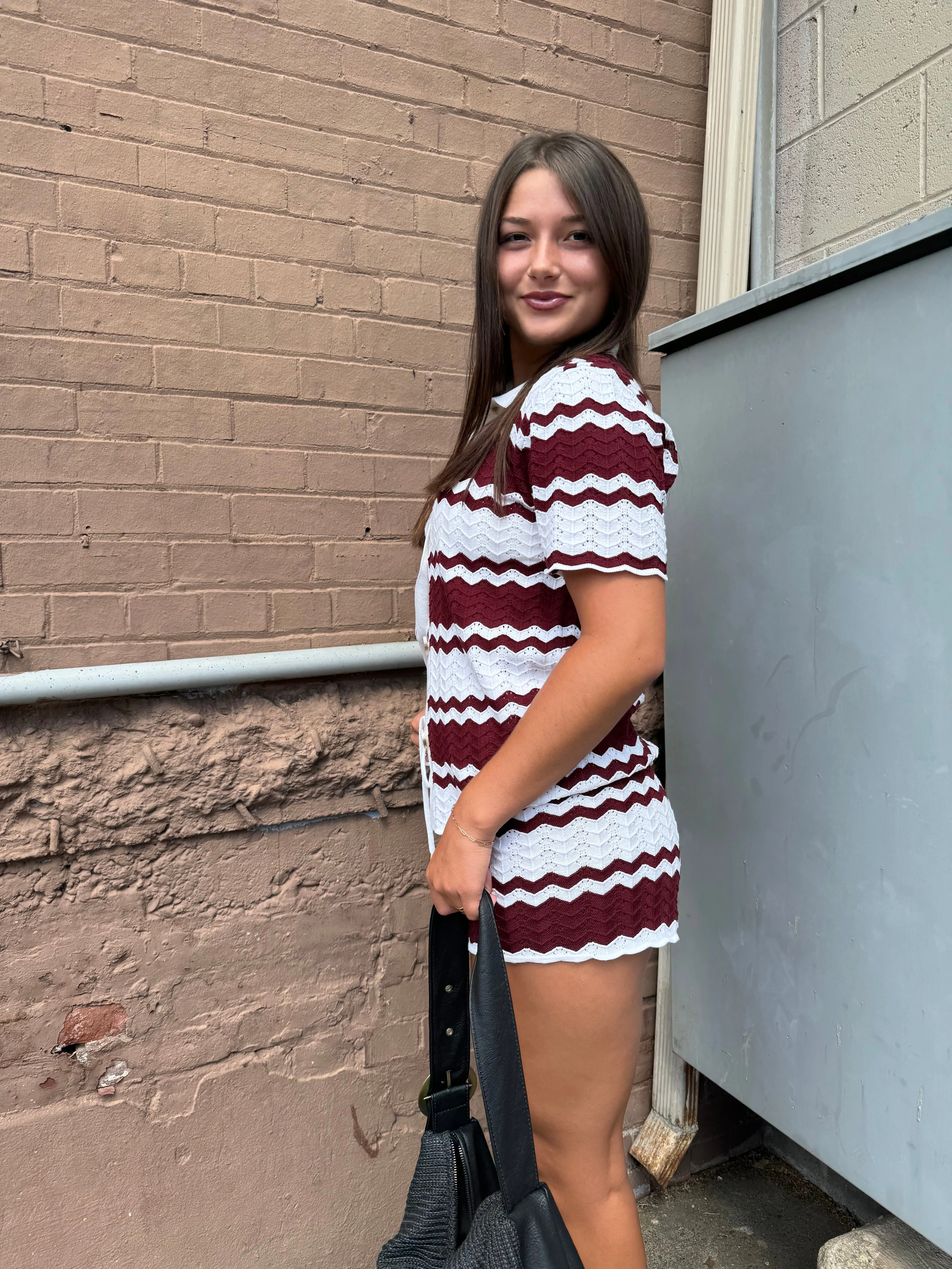 WINE DOWN KNIT SHORTS