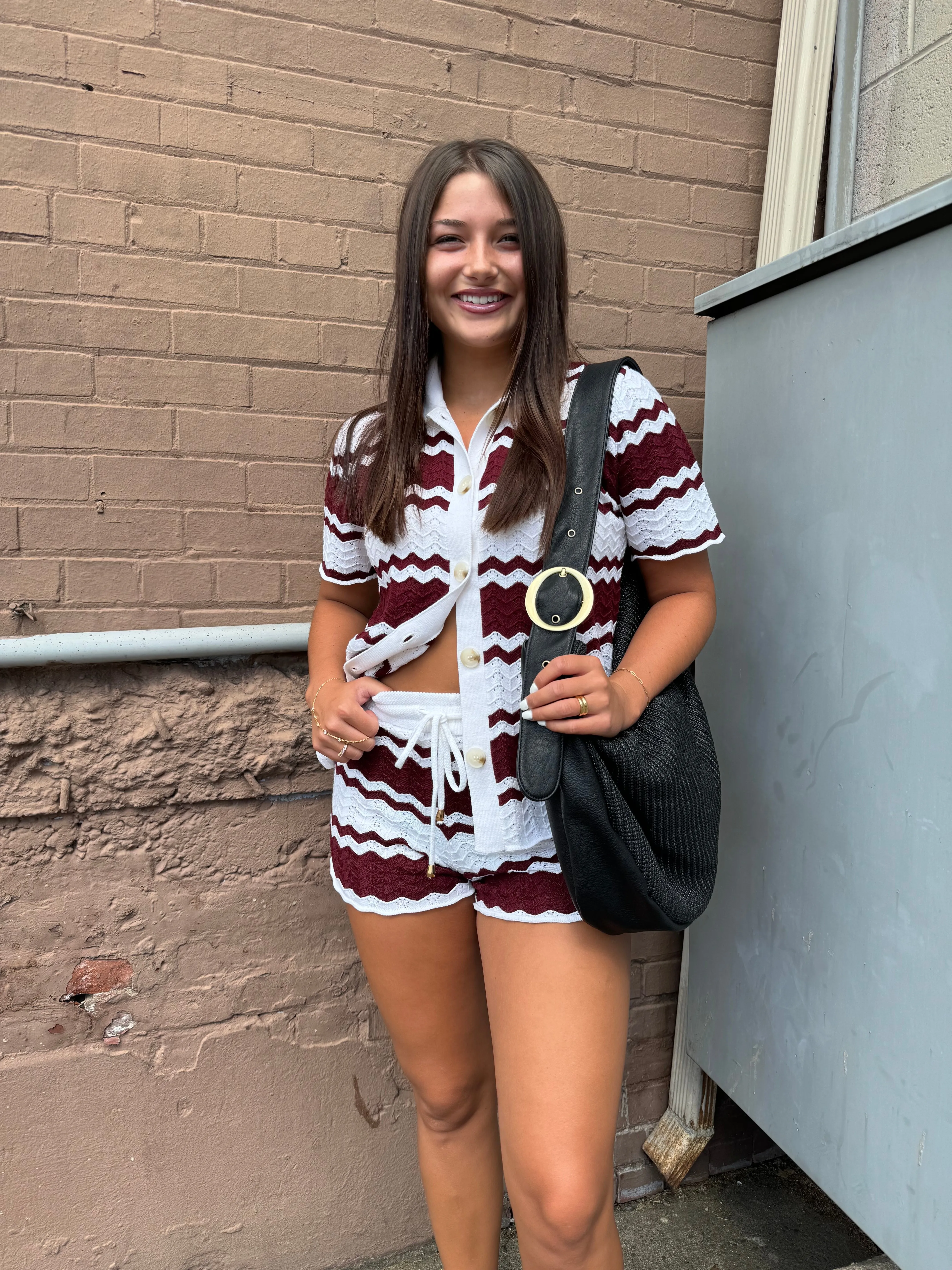 WINE DOWN KNIT SHORTS