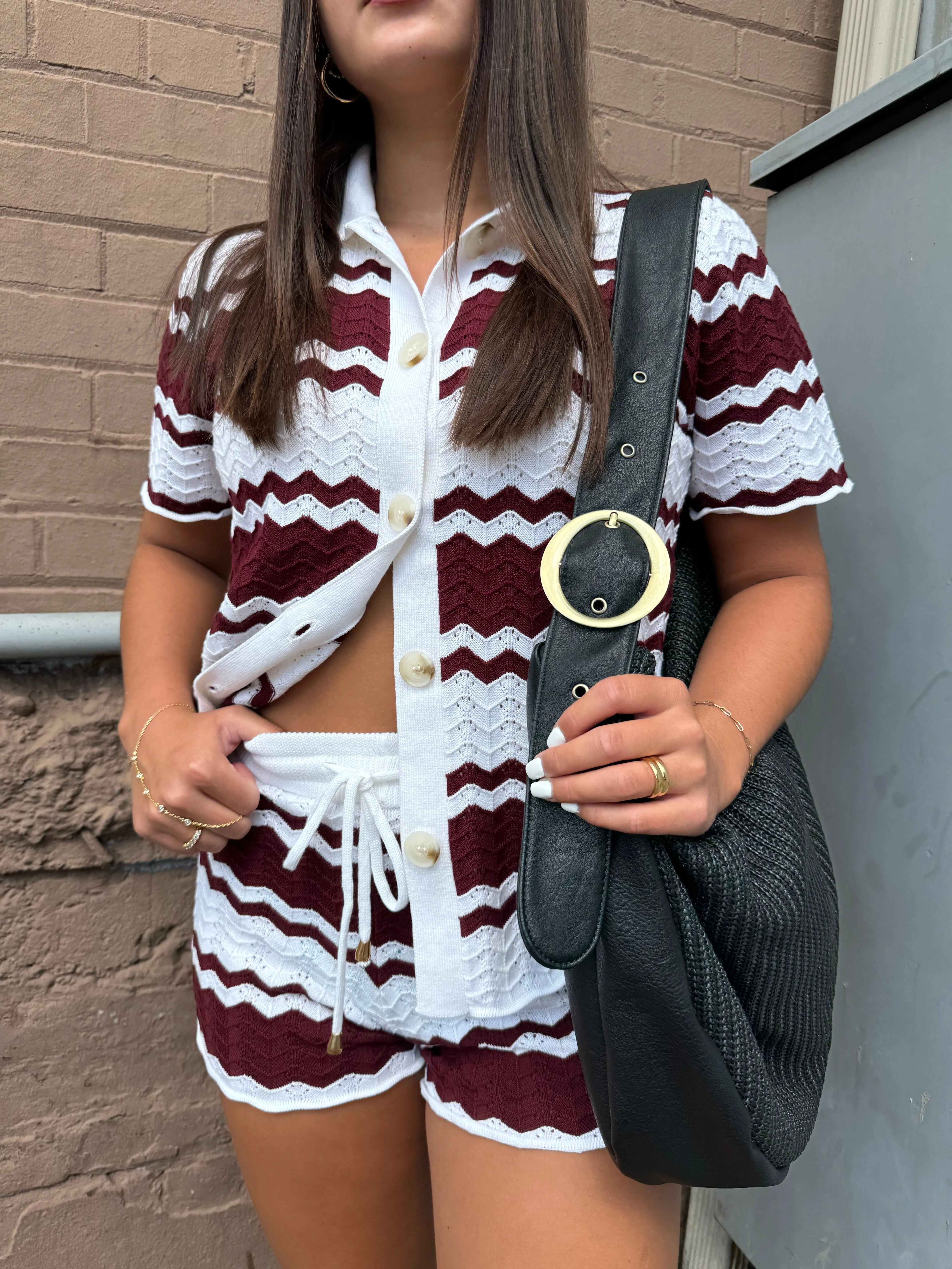 WINE DOWN KNIT SHORTS