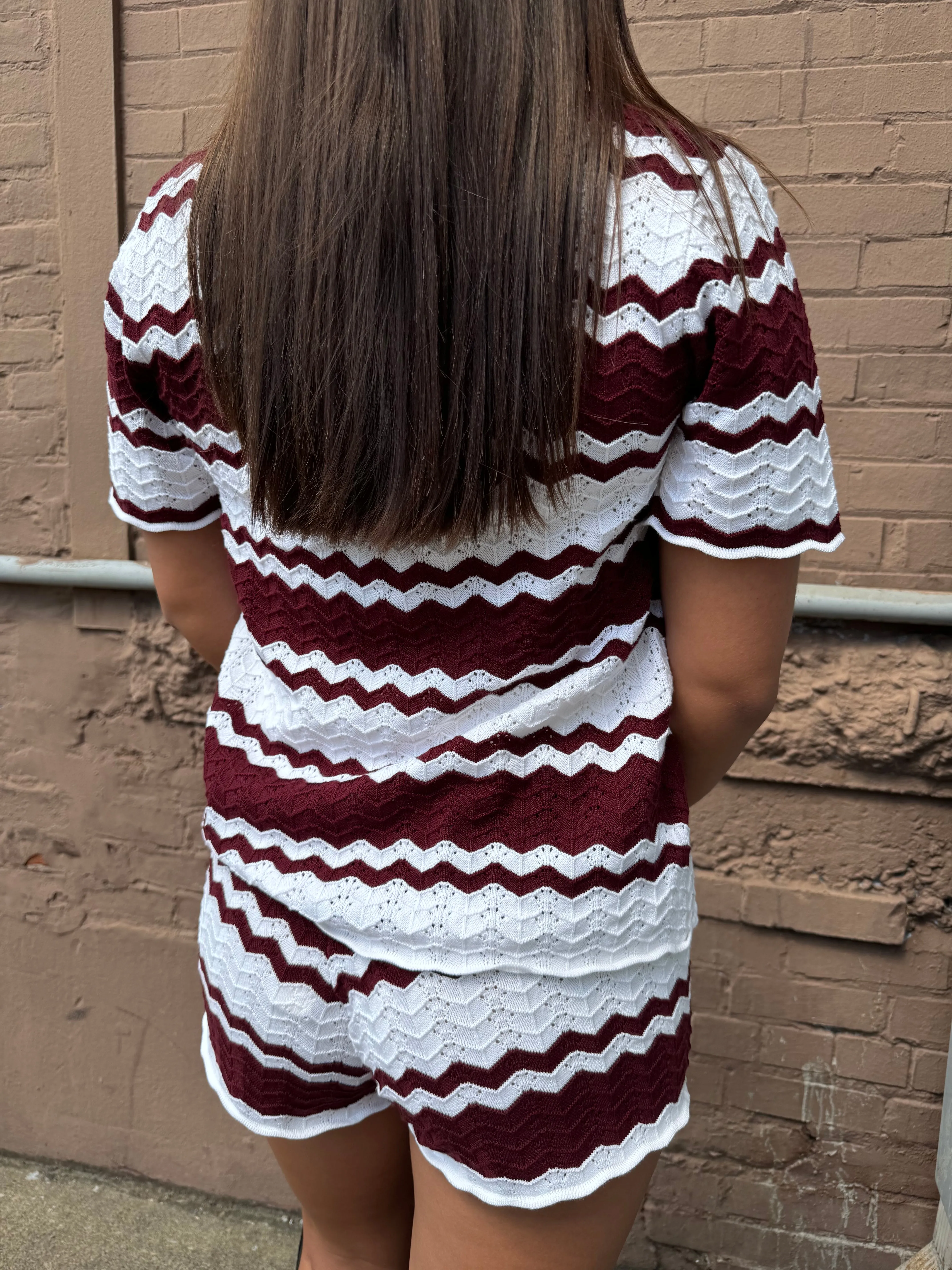WINE DOWN KNIT SHORTS