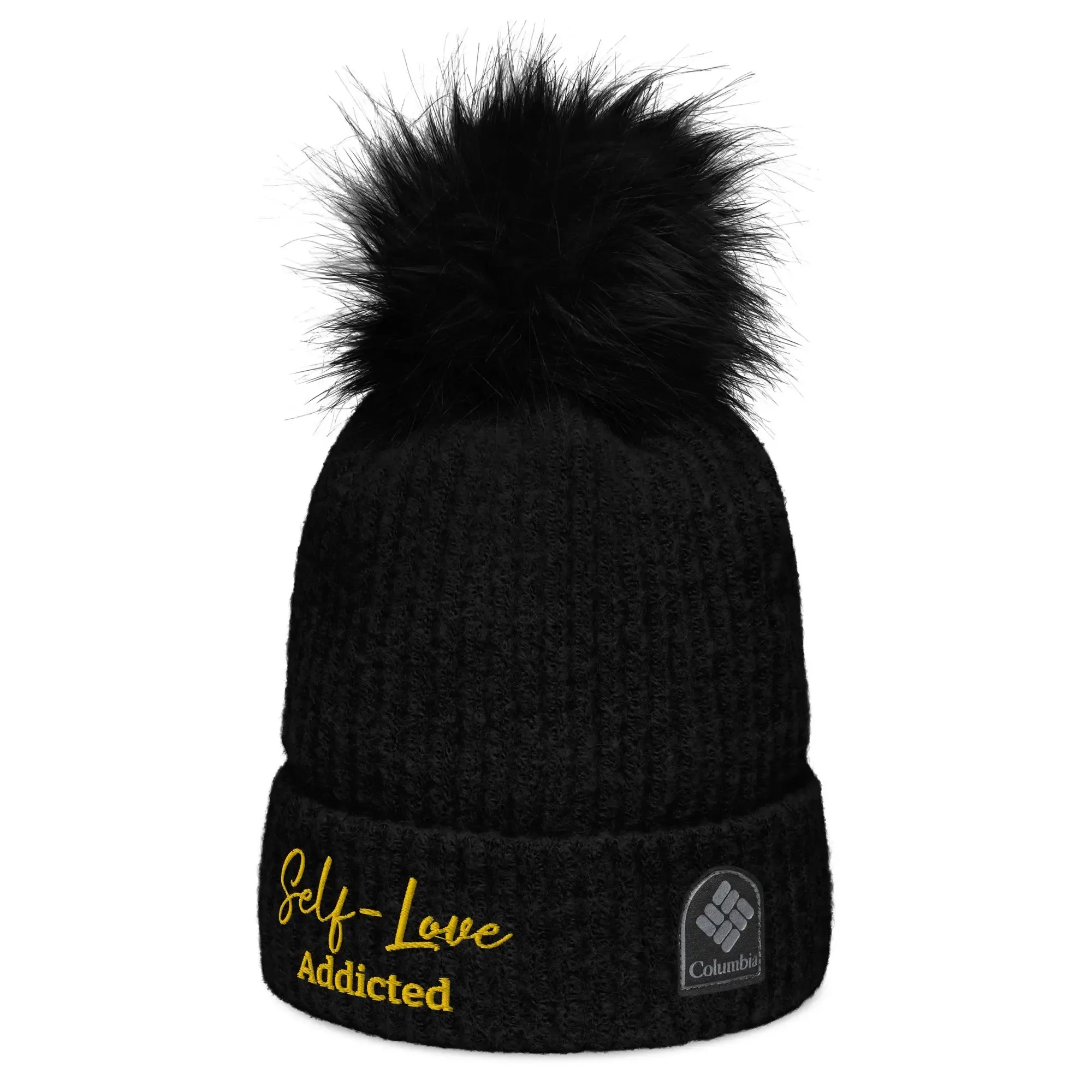 Winter Hats - Self Love - Columbia pom-pom beanie with Embroidery