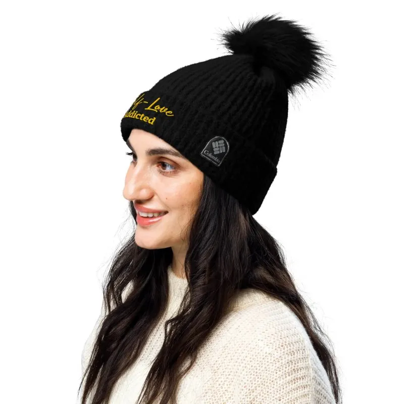 Winter Hats - Self Love - Columbia pom-pom beanie with Embroidery