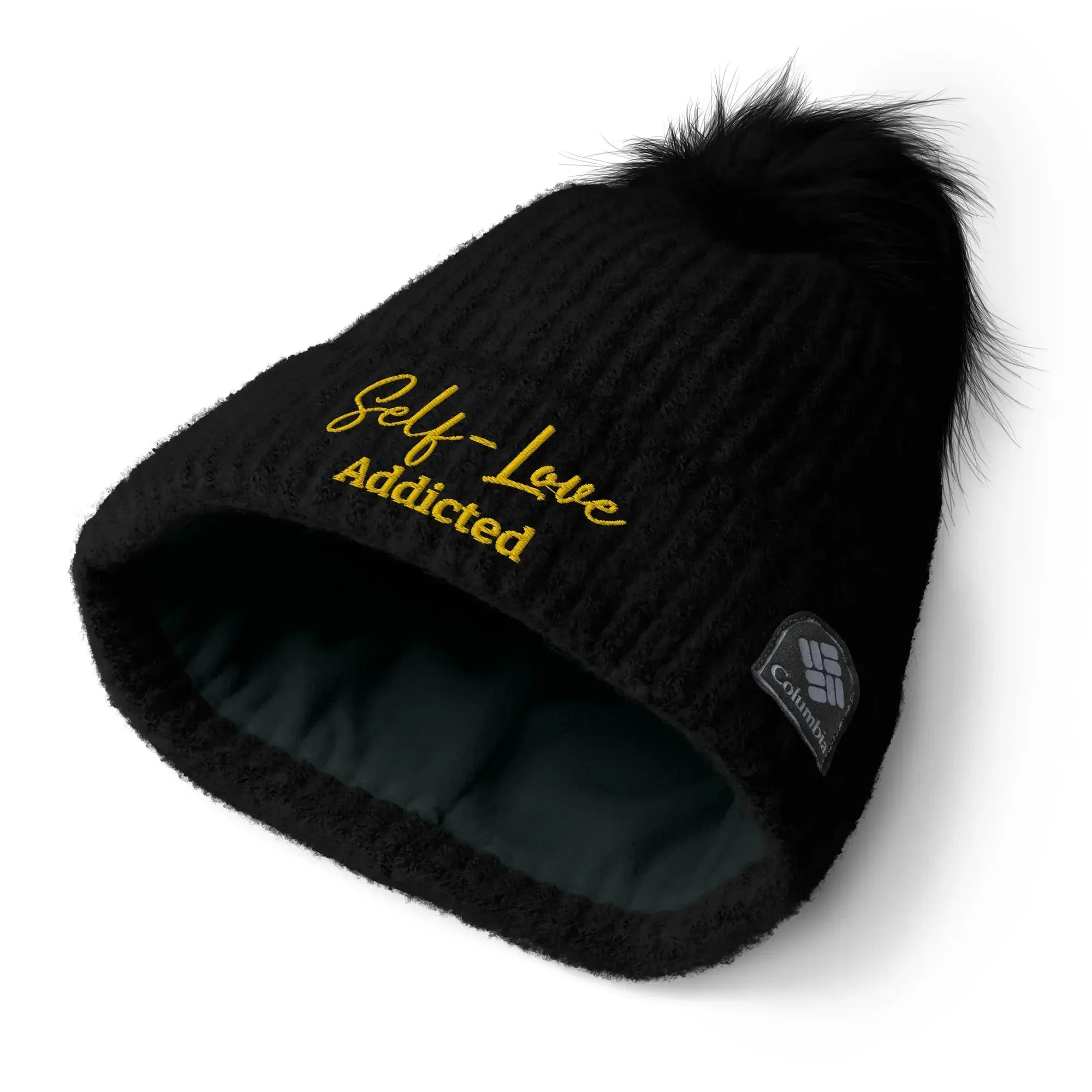 Winter Hats - Self Love - Columbia pom-pom beanie with Embroidery
