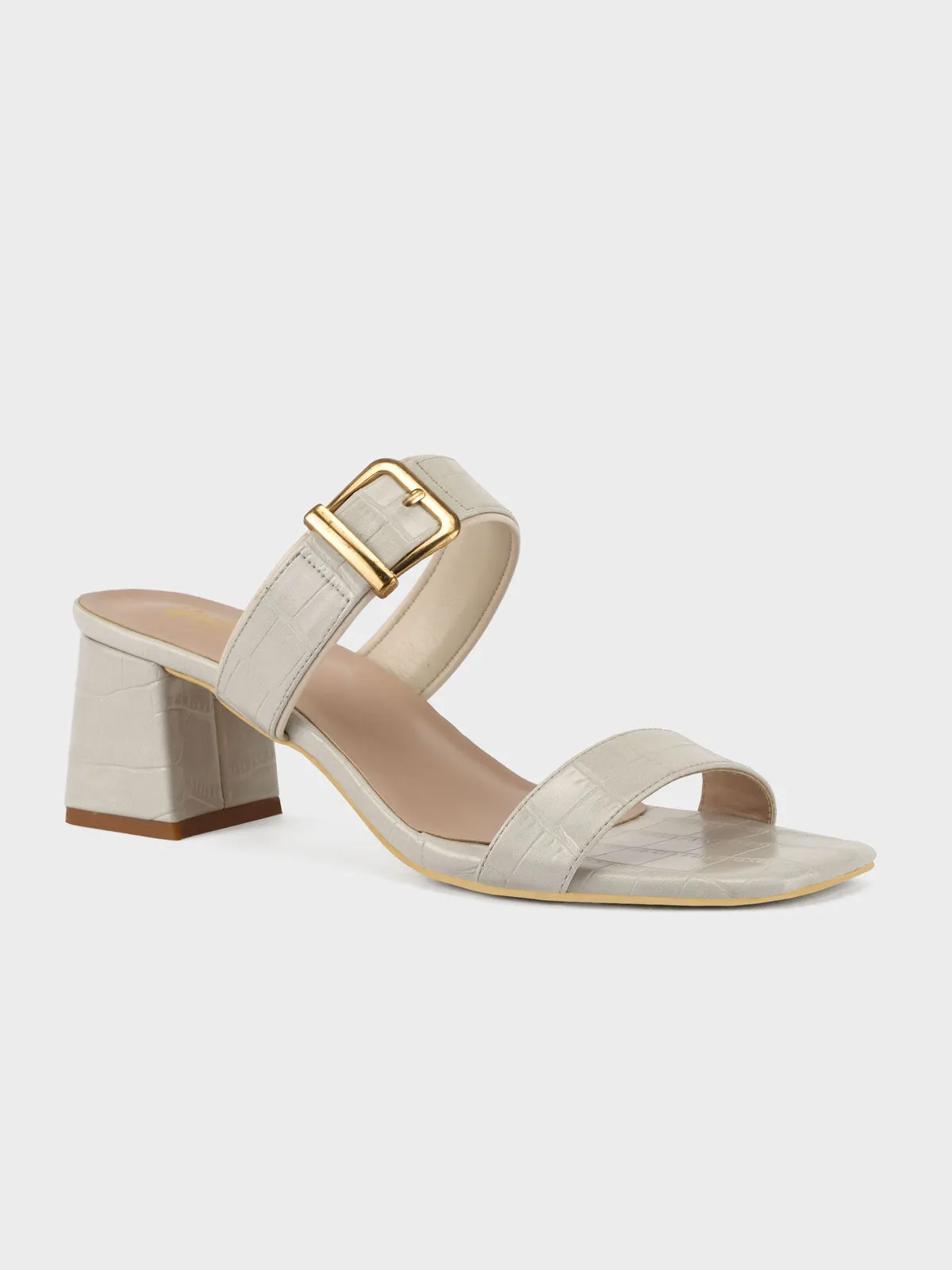 Womens "BUARIA" Block Heeled Sandals