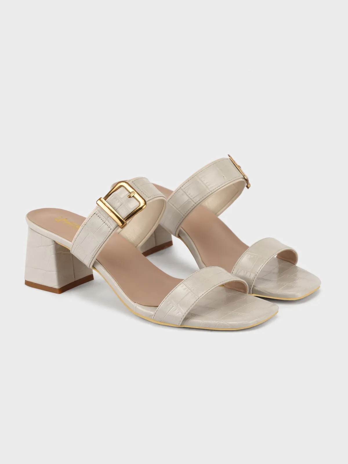Womens "BUARIA" Block Heeled Sandals