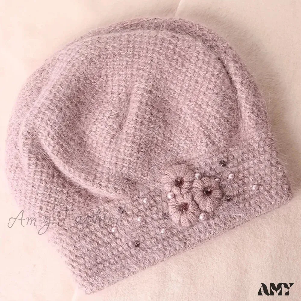 Woolen Black Pullover Hat with Big Circumference